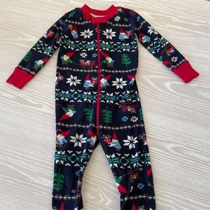 Hanna Andersson footless one piece holiday pj, 2T
